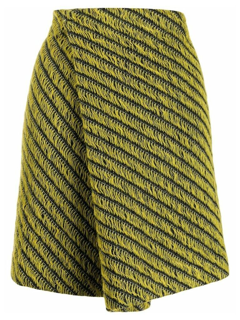 Namacheko striped wrap-style skirt - Yellow