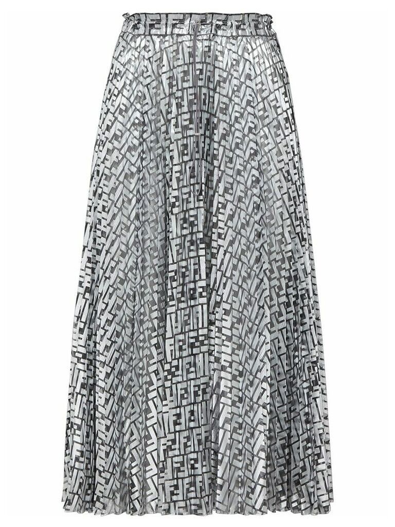 Fendi Fendi Prints On FF motif skirt - SILVER