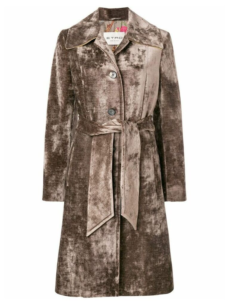 Etro belted midi coat - Neutrals