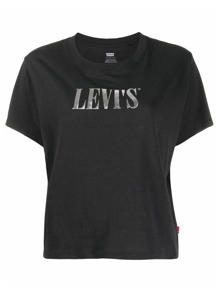 Levi's cropped logo print T-shirt - Black