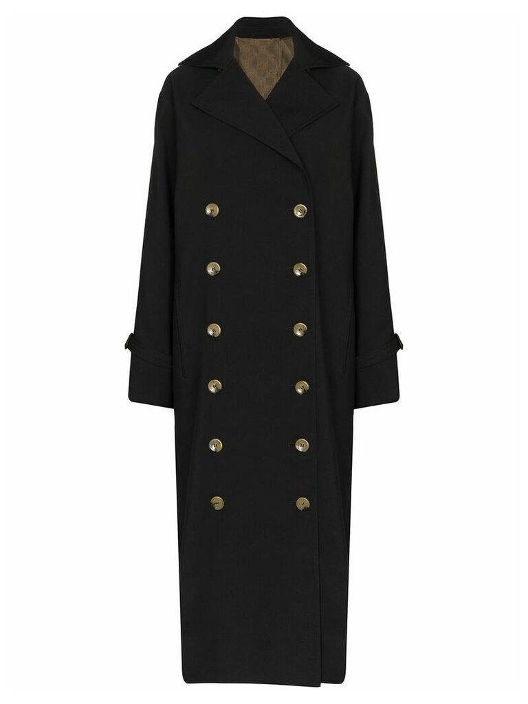 Totême double-breasted trench coat - Black