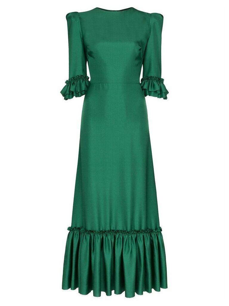 The Vampire's Wife Festival pouf-sleeve maxi dress - Green