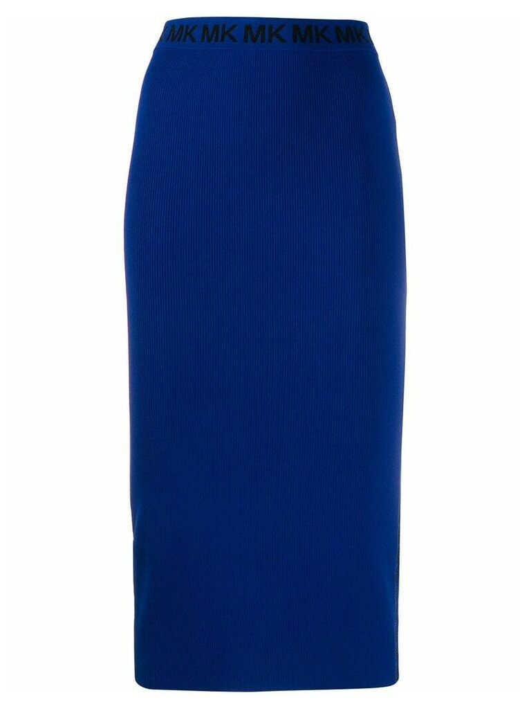 Michael Michael Kors fitted midi skirt - Blue