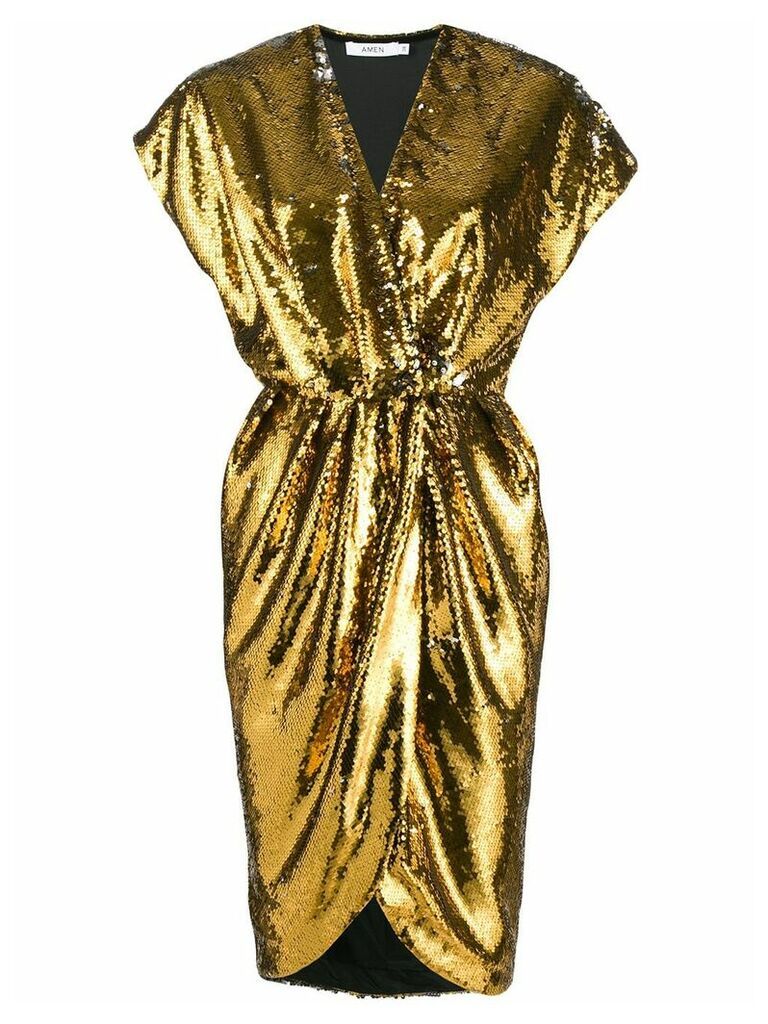 Amen sequin cocktail dress - GOLD