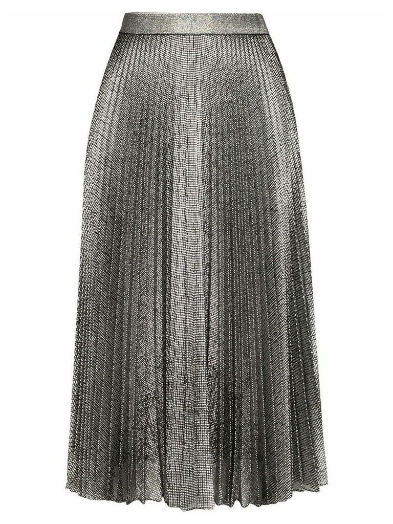 Christopher Kane metallic pleated midi skirt