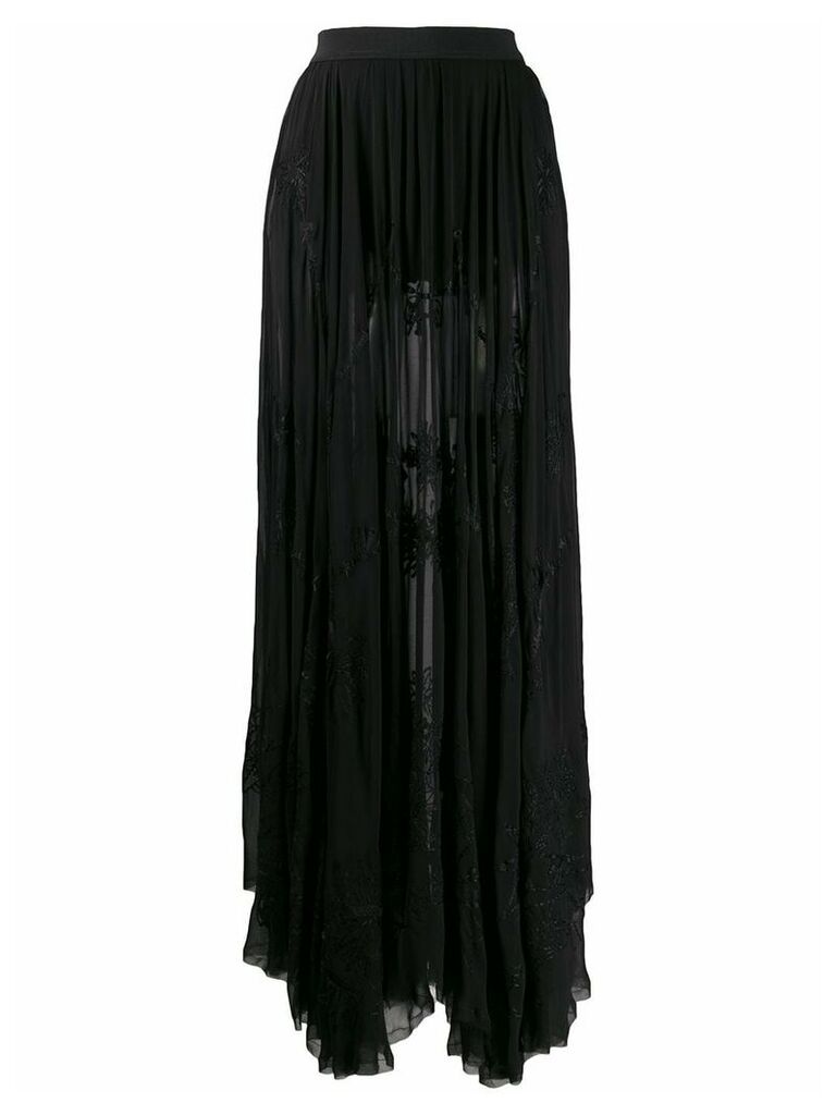 Diesel embroidered pleated skirt - Black