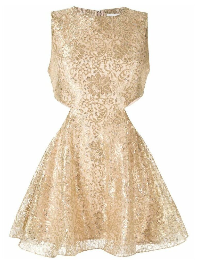 Alice McCall metallic floral lace dress - GOLD