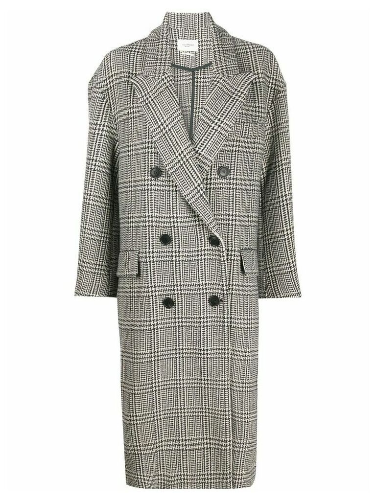 Isabel Marant Étoile check print coat - Black