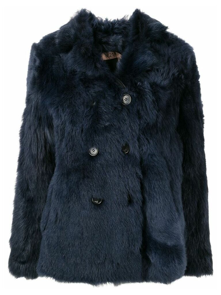 Nº21 double breasted boxy coat - Blue