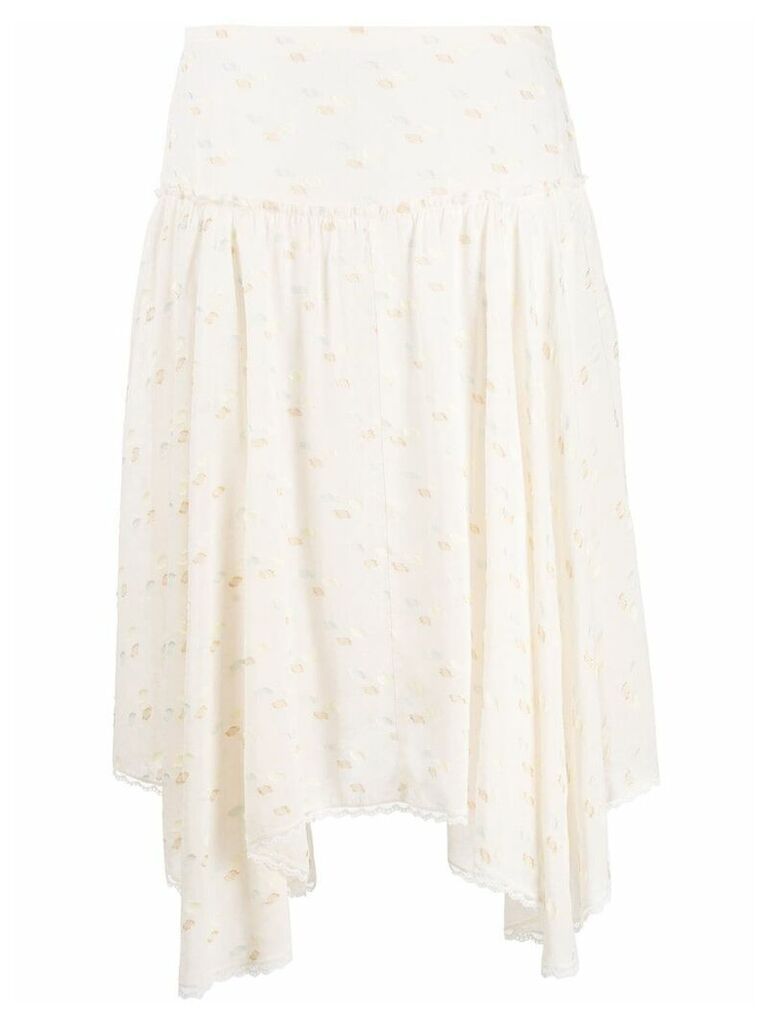 See by Chloé asymmetric design skirt - White
