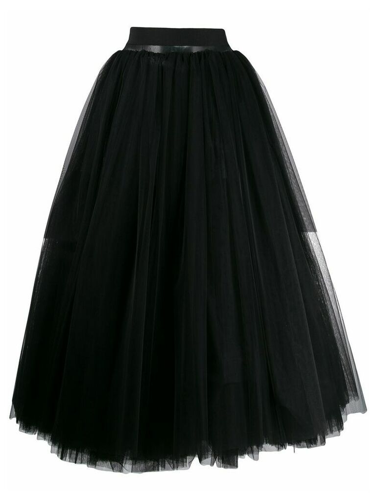 Dolce & Gabbana tulle pleated A-line skirt - Black