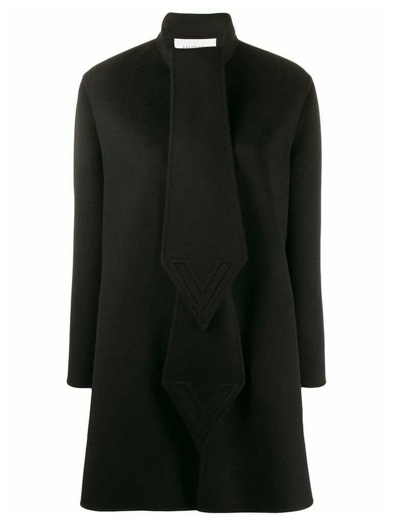 Valentino intarsia cape-style coat - Black