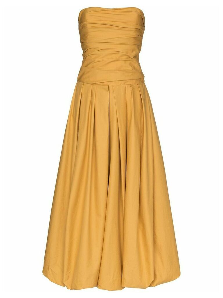 Khaite The Ingrid strapless dress - Yellow