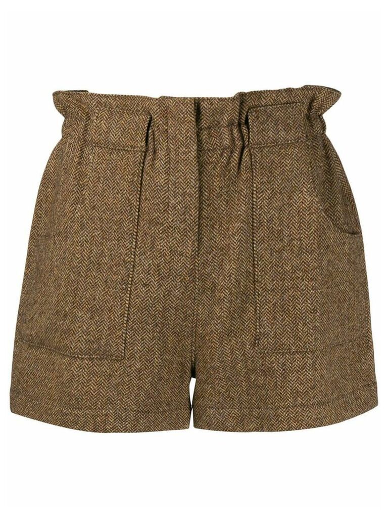 Ba & Sh Peter high-waisted shorts - Brown