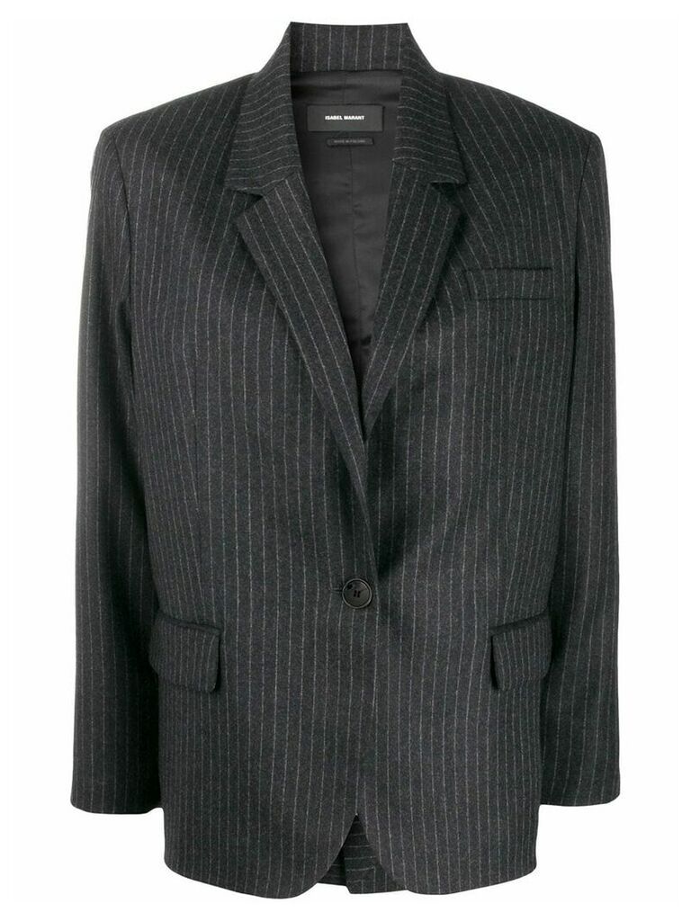 Isabel Marant boxy pinstriped blazer - Grey