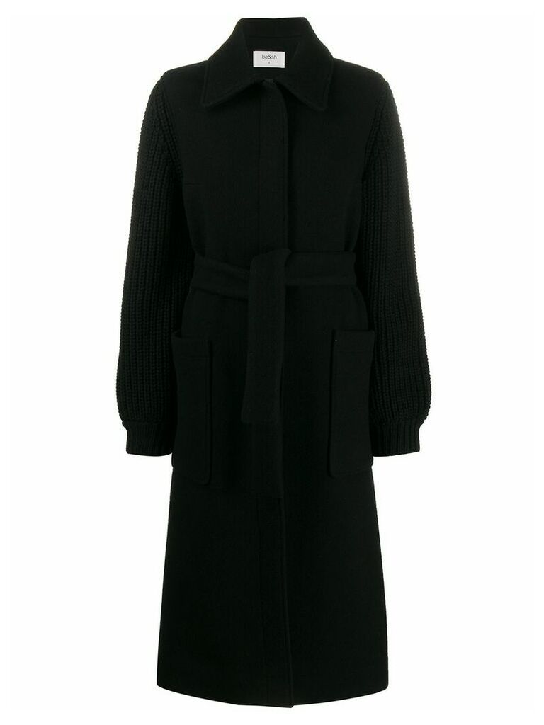 Ba & Sh Calas knit sleeve coat - Black