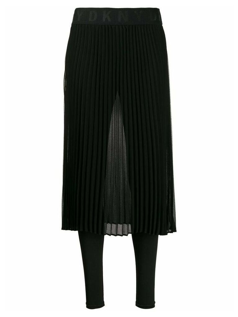 DKNY sheer pleated skirt - Black
