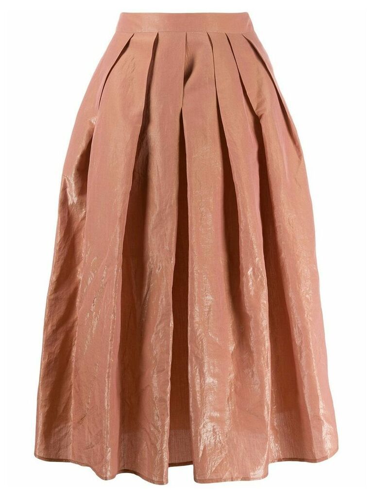 Fabiana Filippi pleated A-line skirt - PINK