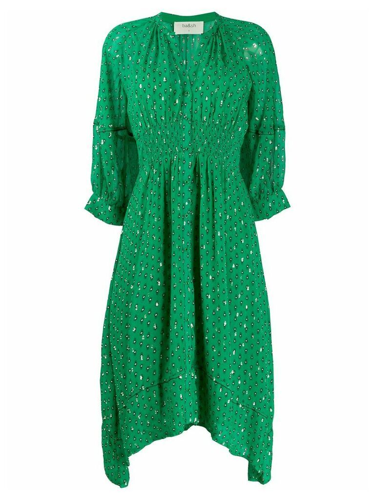 Ba & Sh paisley print flared dress - Green