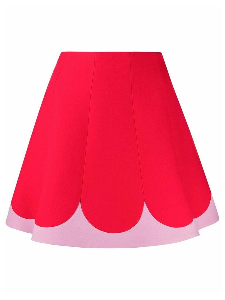 Valentino two tone A-line skirt - Red