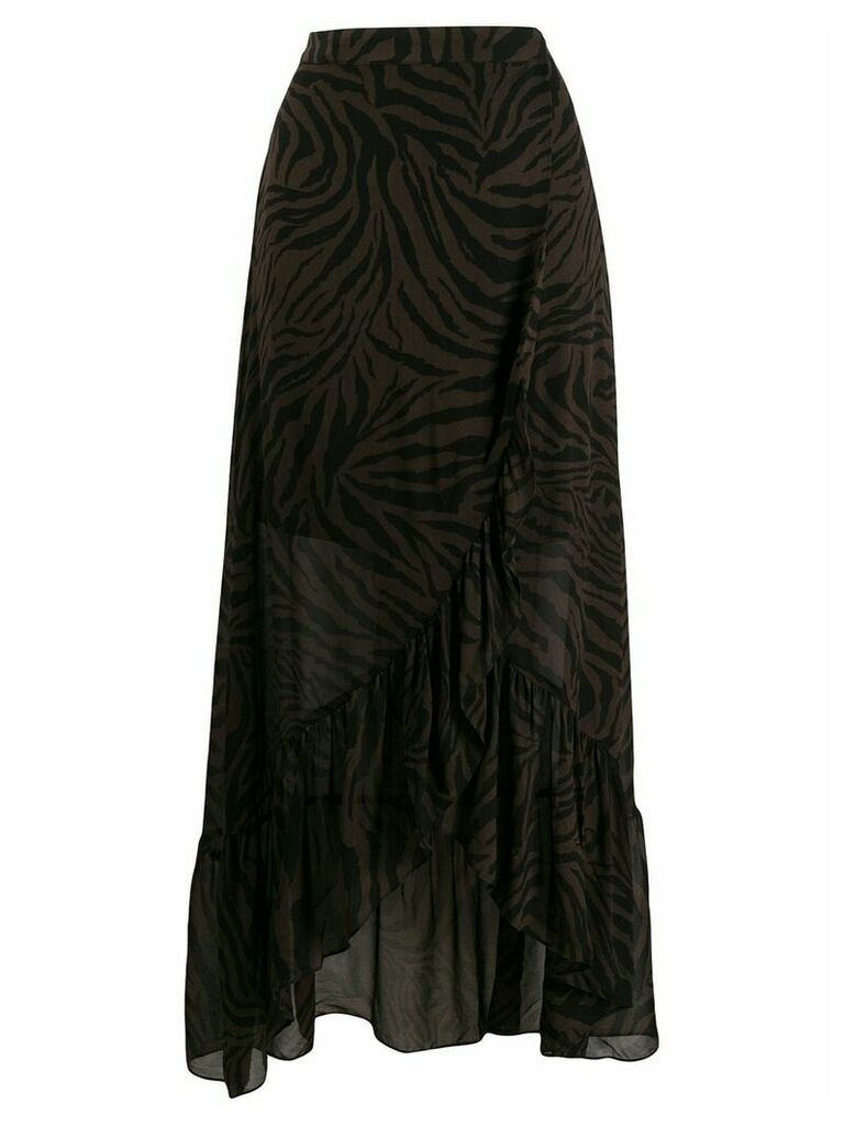 Ba & Sh zebra print Salvi skirt - Brown
