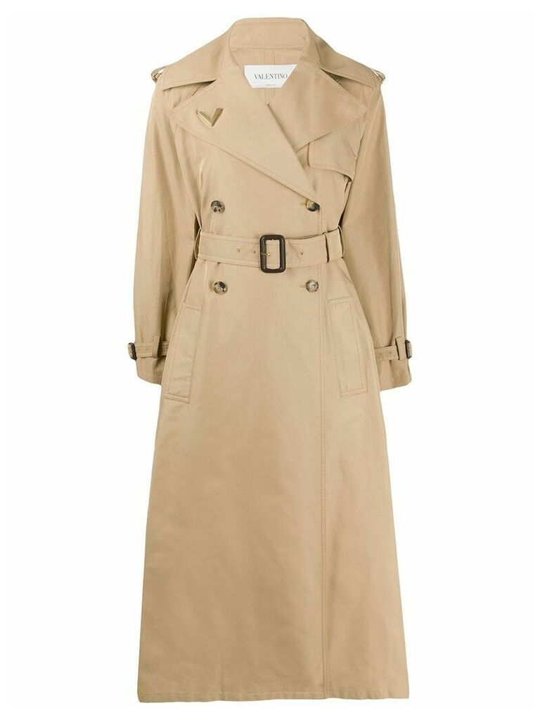 Valentino belted midi trench coat - Neutrals