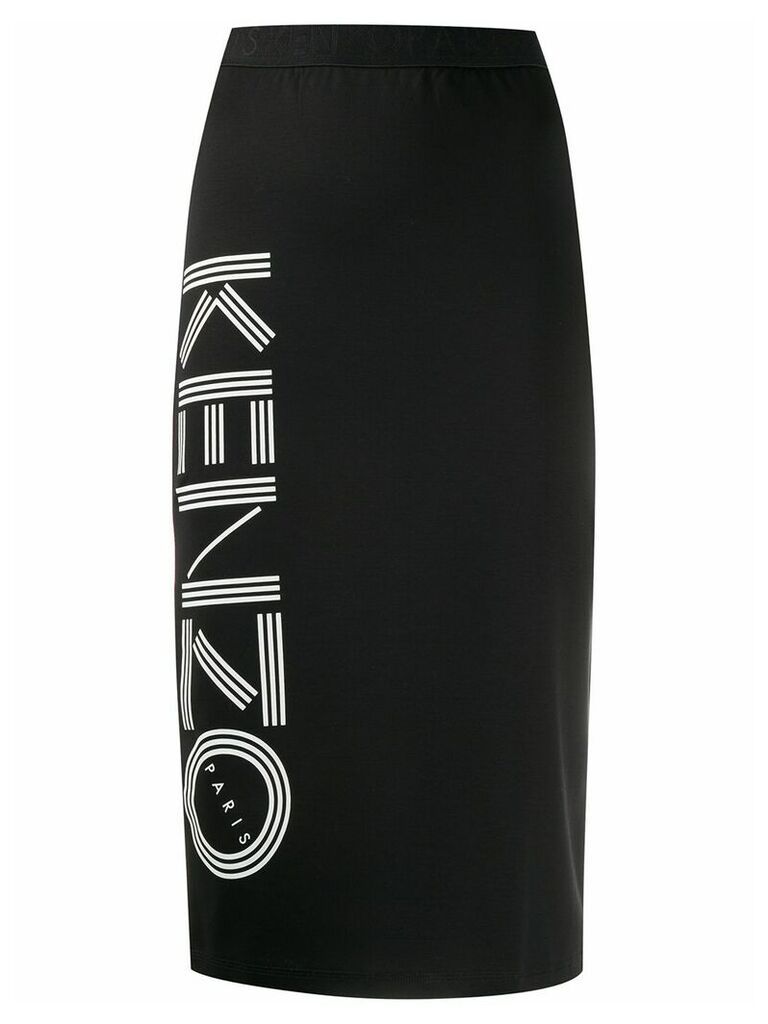 Kenzo pull-on logo skirt - Black
