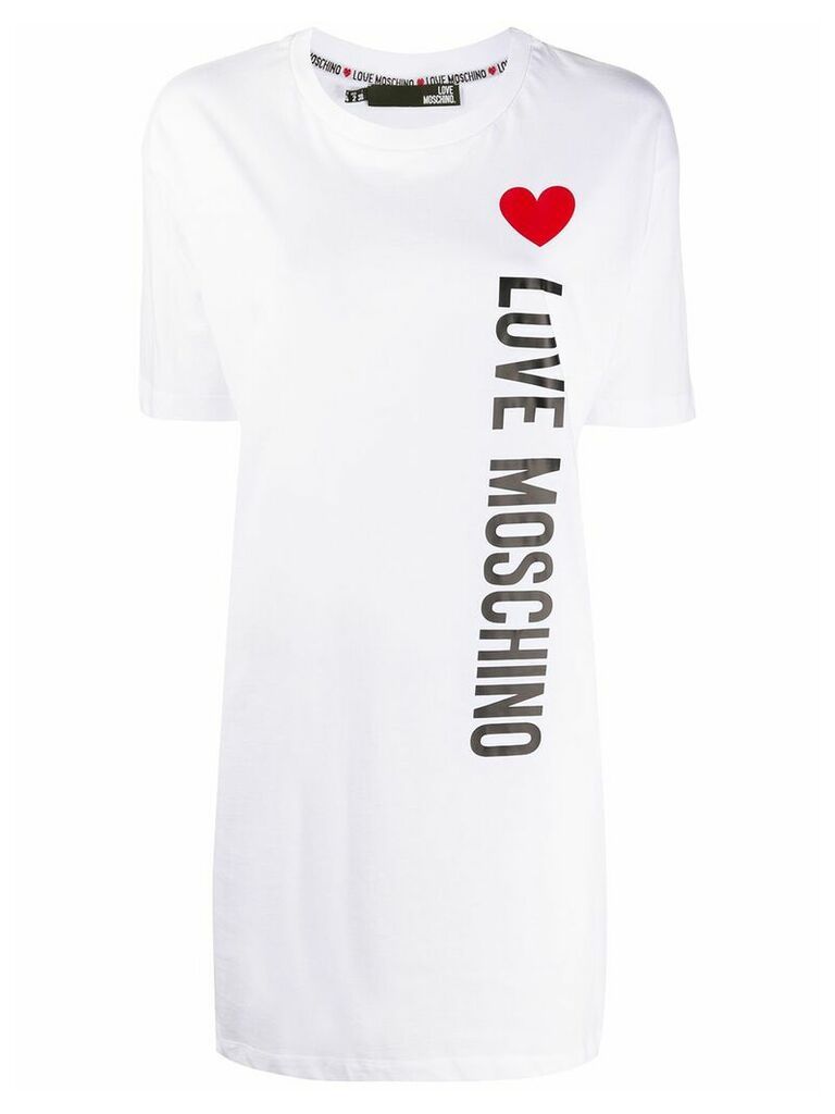 Love Moschino logo print T-shirt dress - White