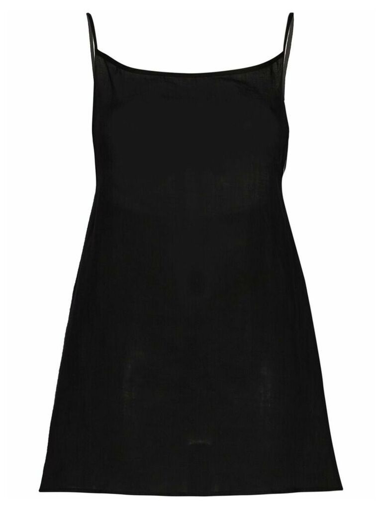 Anemone square neck slip dress - Black
