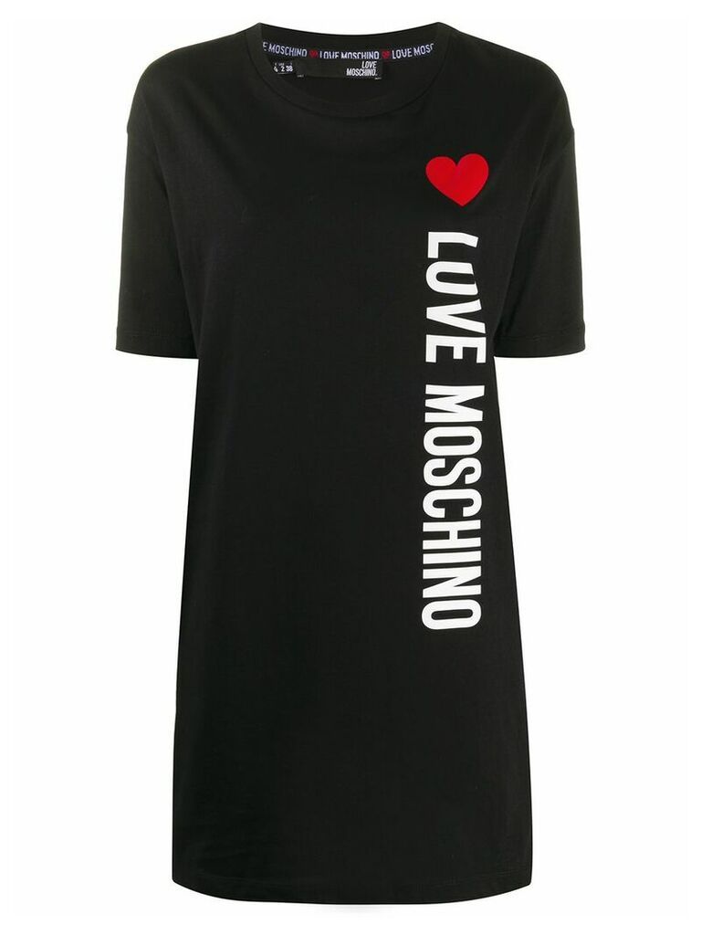 Love Moschino logo print T-shirt dress - Black