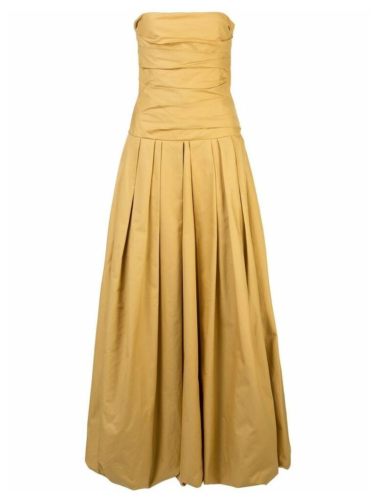 Khaite Ingrid strapless dress - Yellow
