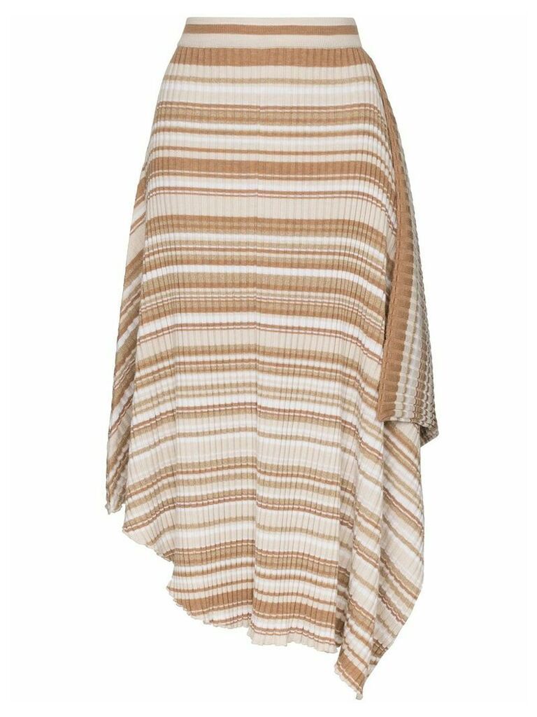 JW Anderson striped ribbed skirt - NEUTRALS
