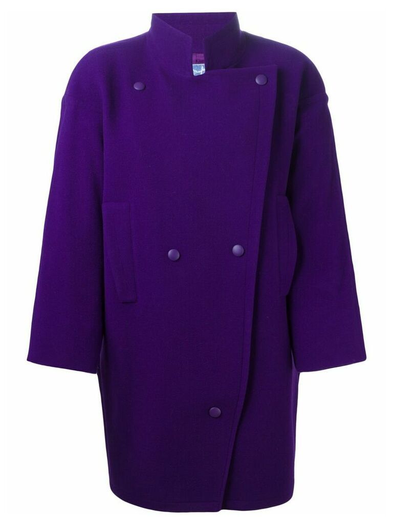 Thierry Mugler Pre-Owned oversized coat - PURPLE