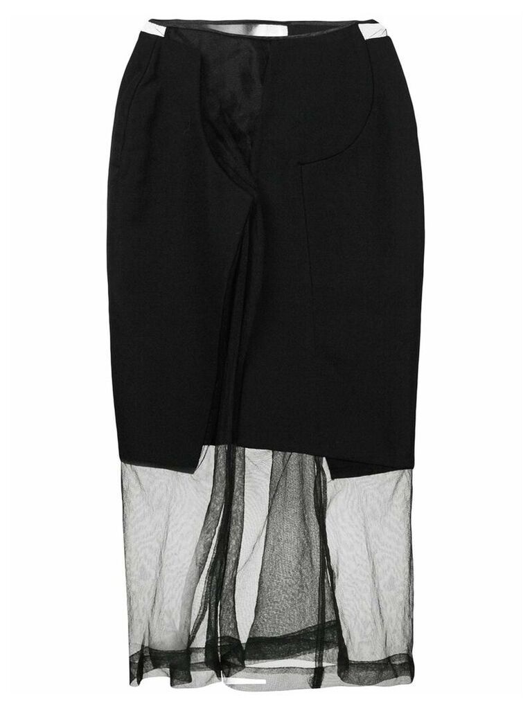 Comme Des Garçons Pre-Owned 1997 netted sheer skirt - Black