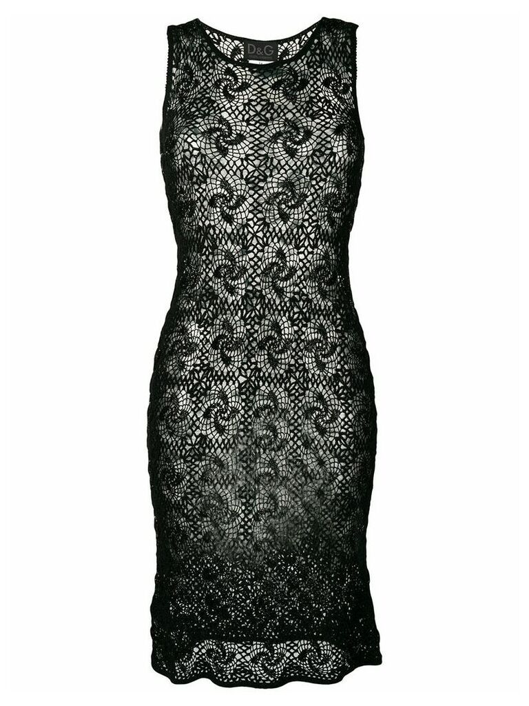 Dolce & Gabbana Pre-Owned sleeveless crochet dress - Black