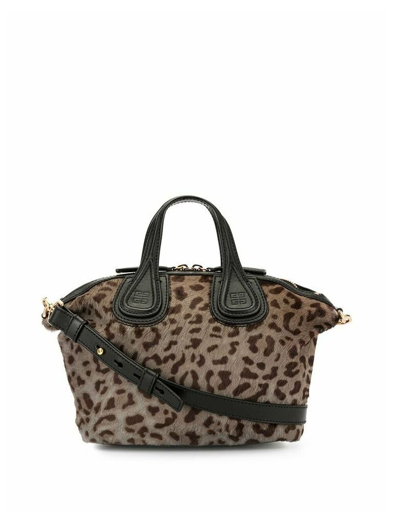 Givenchy Pre-Owned Nightingale leopard 2way bag - Brown