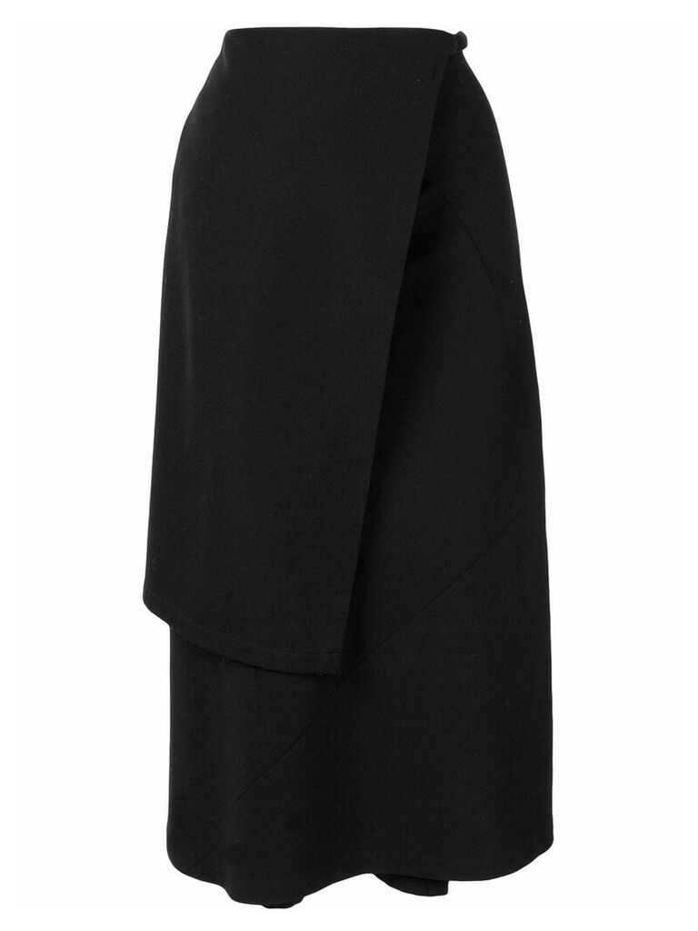 Comme Des Garçons Pre-Owned flap wrap skirt - Black