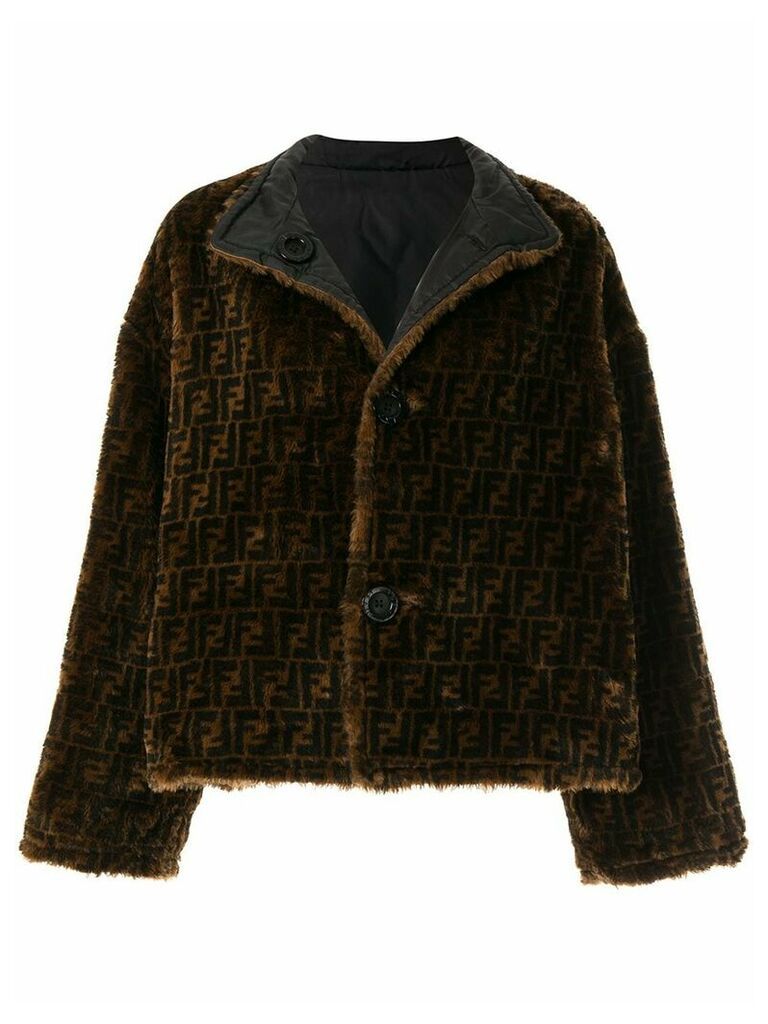 Fendi Pre-Owned Zucca pattern reversible coat - Brown