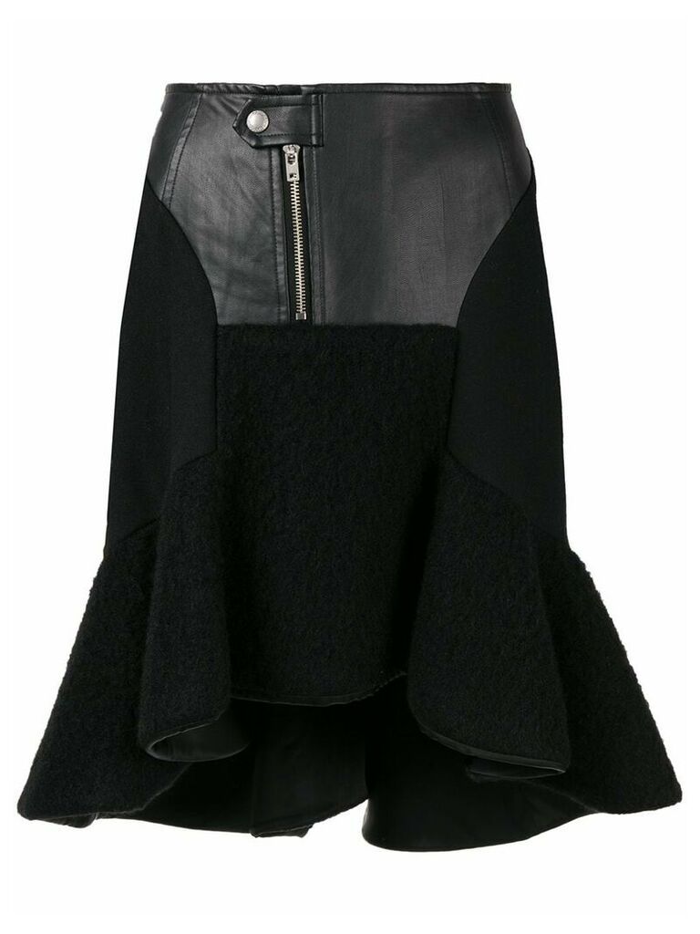 Junya Watanabe Comme des Garçons Pre-Owned faux leather ruffled skirt