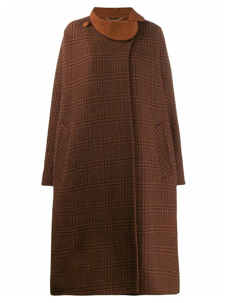 Pierre Cardin Pre-Owned 1970s checked coat - Brown