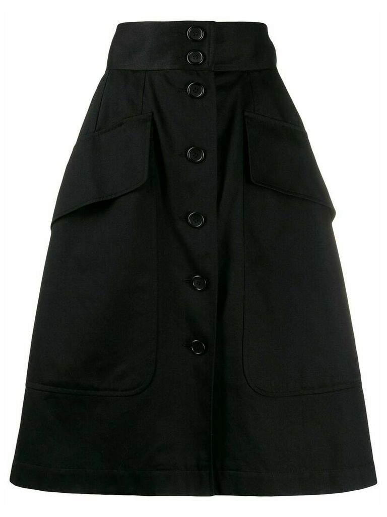 Yves Saint Laurent Pre-Owned 1970s A-line skirt - Black