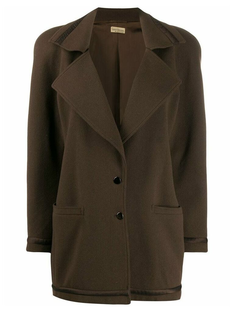 Versace Pre-Owned 1980s buttoned coat - Brown