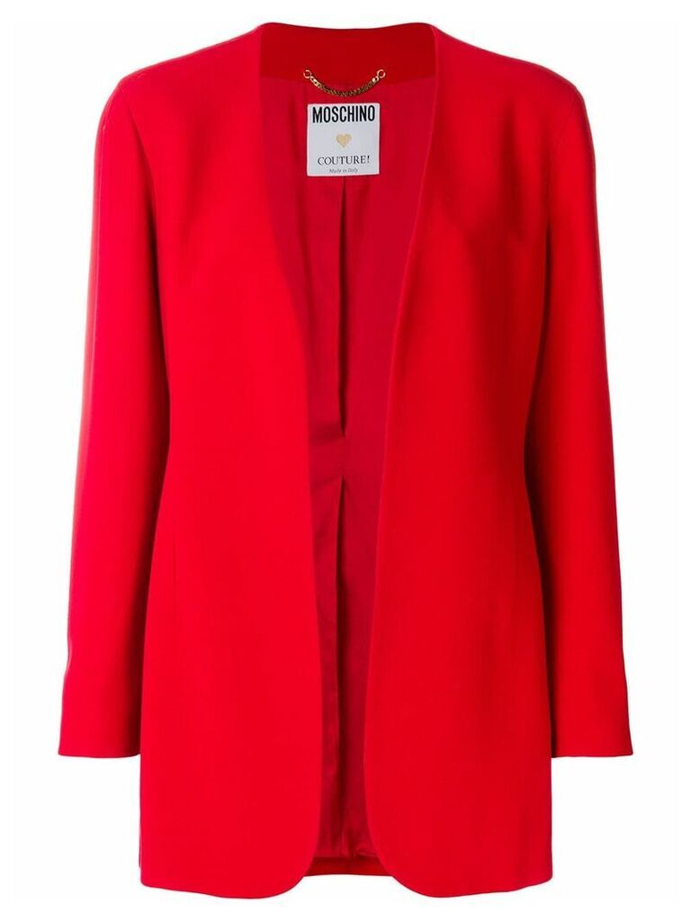 Moschino Pre-Owned relaxed open blazer - Red