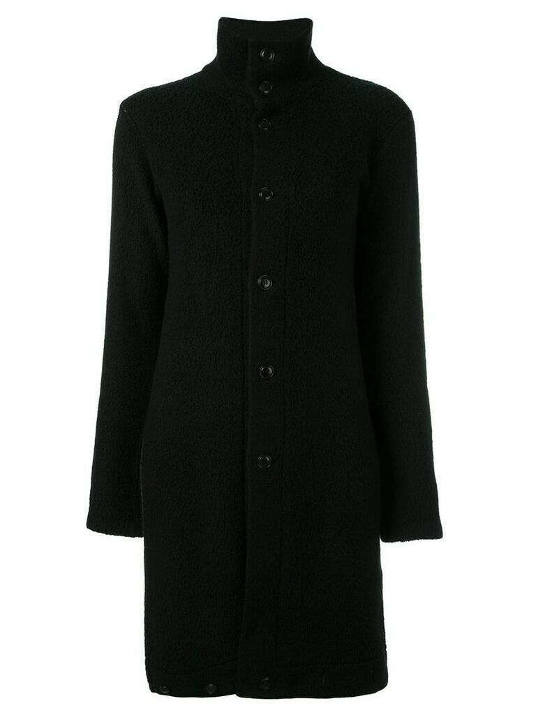 Yohji Yamamoto Pre-Owned long funnel neck jacket - Black