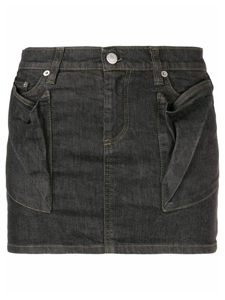 Helmut Lang Pre-Owned draped pockets mini skirt - Grey