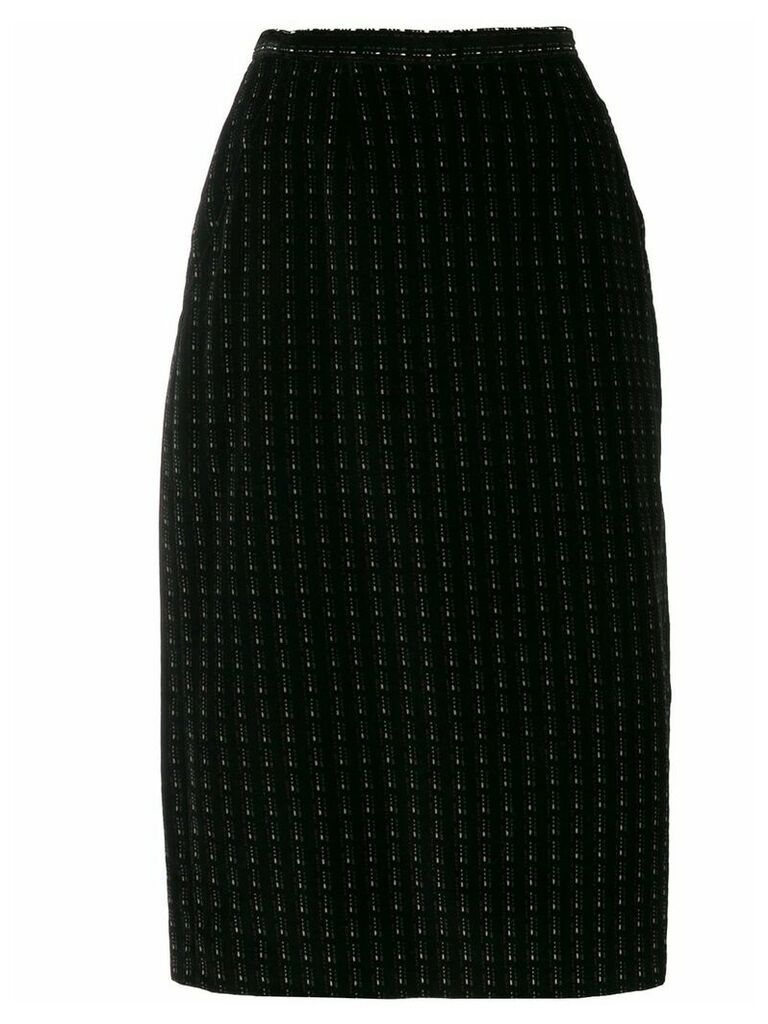 Giorgio Armani Pre-Owned '1980s patterned pencil skirt - Black