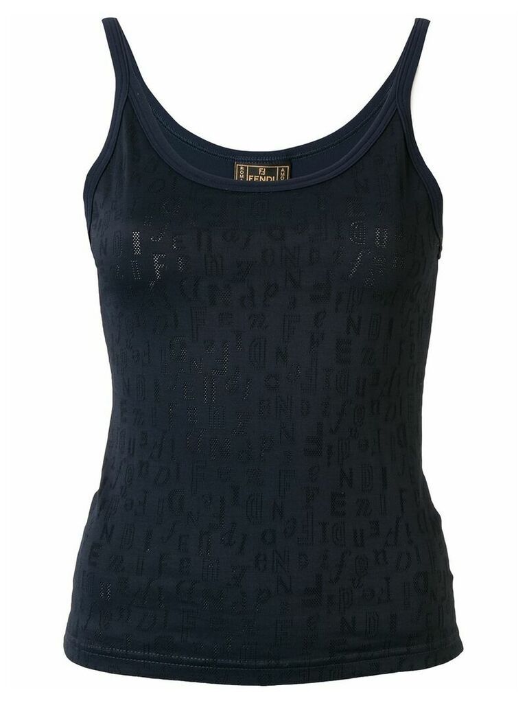 Fendi Pre-Owned logo vest - Blue