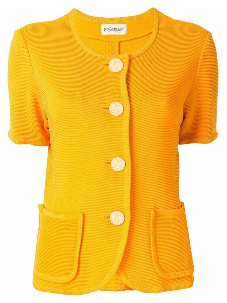 Yves Saint Laurent Pre-Owned ribbed cardigan - Yellow