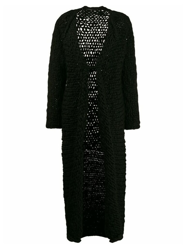 Yohji Yamamoto Pre-Owned 1990s knitted coat - Black
