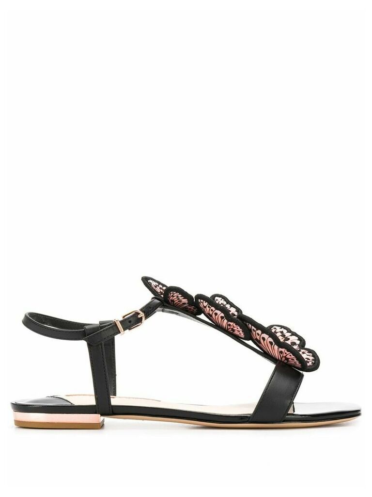 Sophia Webster Riva butterfly appliqué sandals - Black